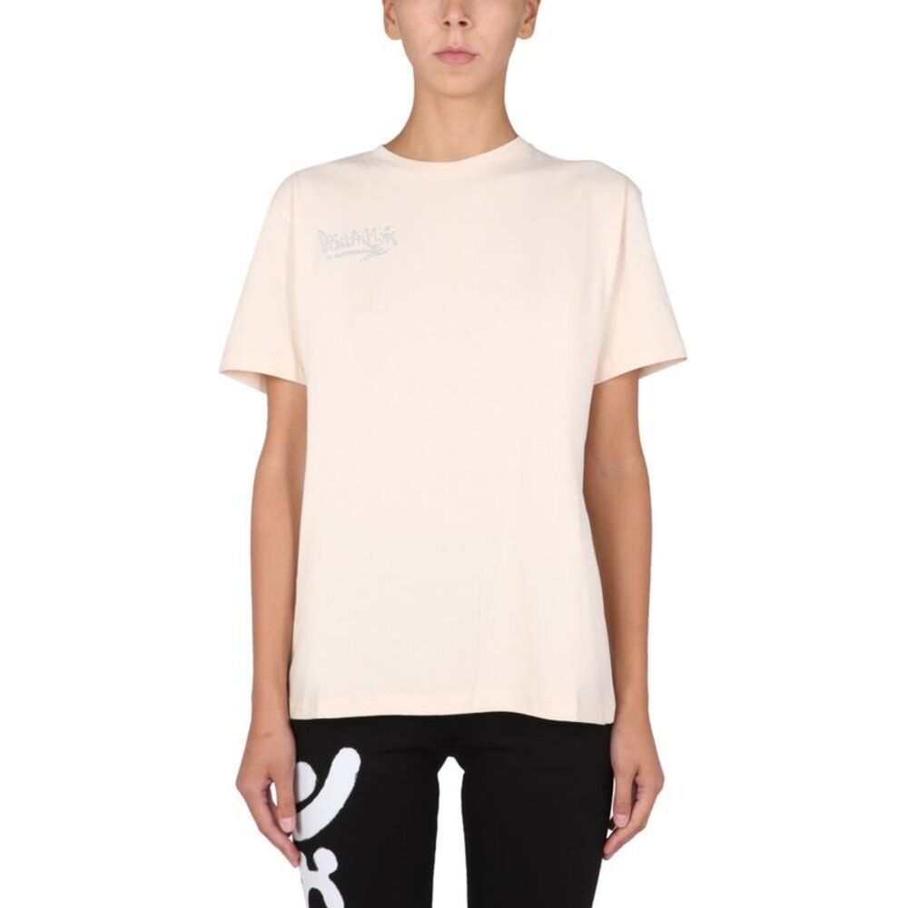 DISCLAIMER Women's Branded Graphic Crew Neck T-Shirt Women WHITE T-Shirts & Tops
